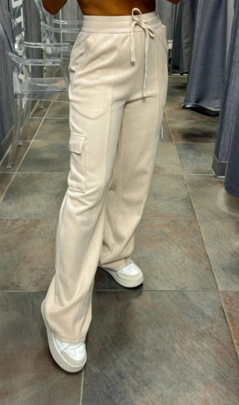 OTR1 Soft rib cargo sweat pants
