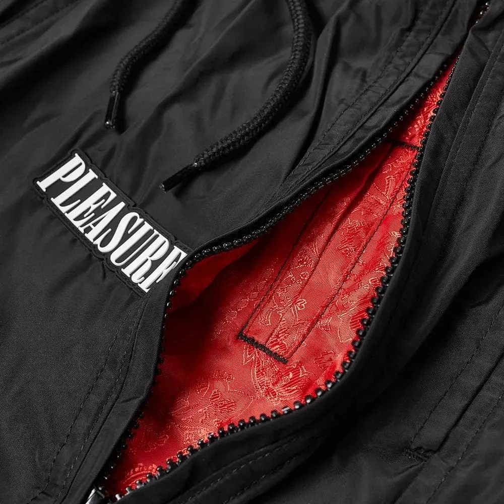 PLEASURES BLAST SIDE ZIP TRACK PANT-BLACK