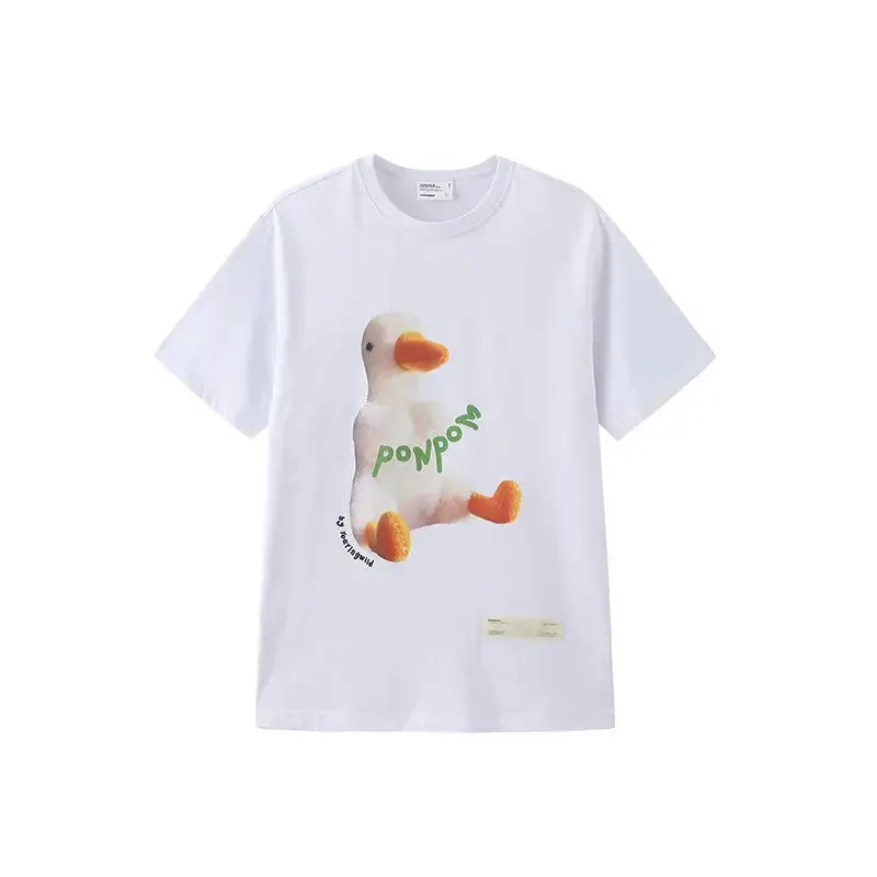 Ponpom Duck Round Neck T-Shirt