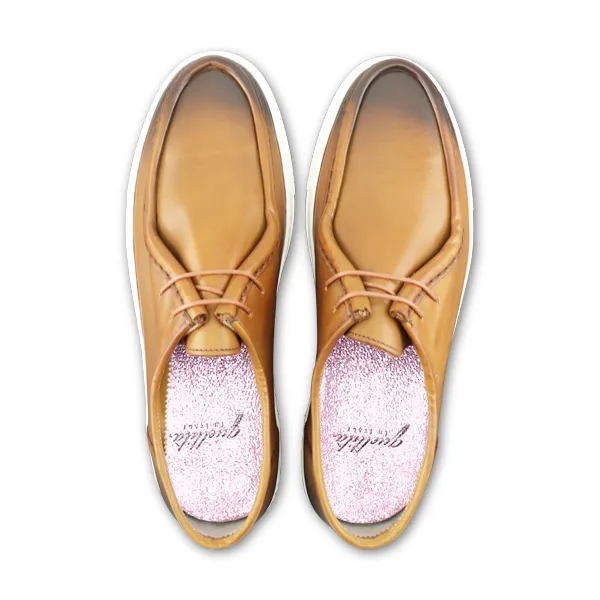 Scarpe modello ingegnere in pelle color cuoio