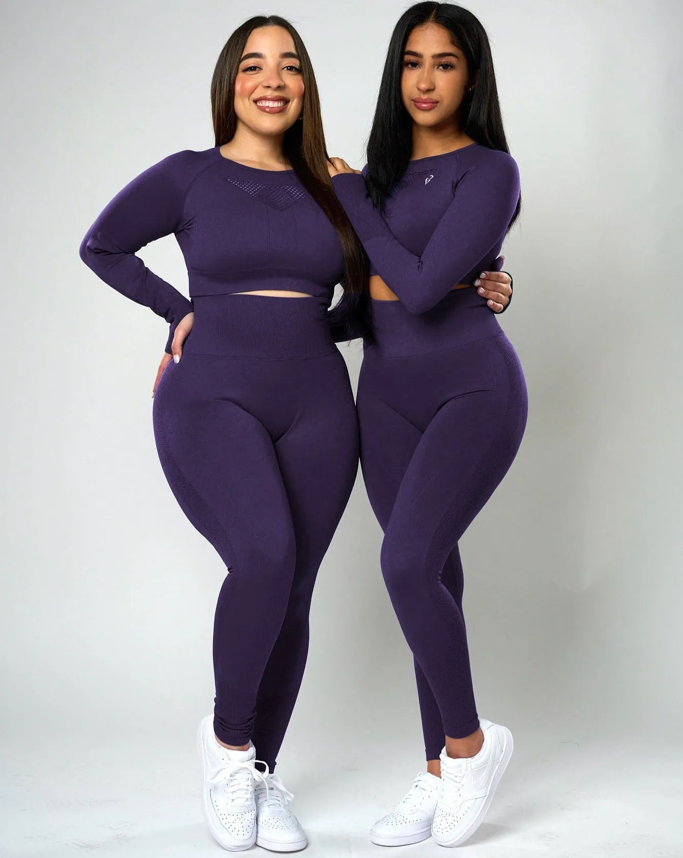 Sujey Long Sleeve Crop Top - Amethyst