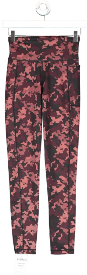 Sweaty Betty Full Length Red Camo Leggings UK XS
