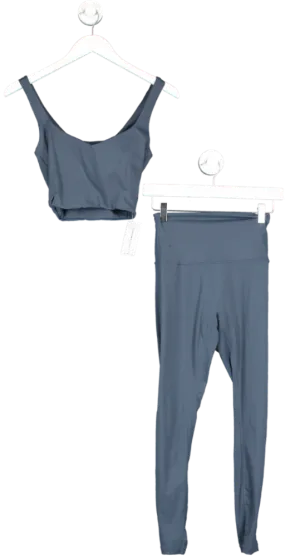 Wanderdoll Blue Premium Ultimate Active Wear Leggings & Bra UK S