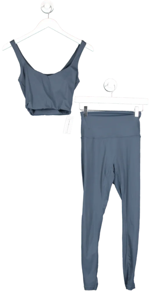 Wanderdoll Blue Premium Ultimate Active Wear Leggings & Bra UK S