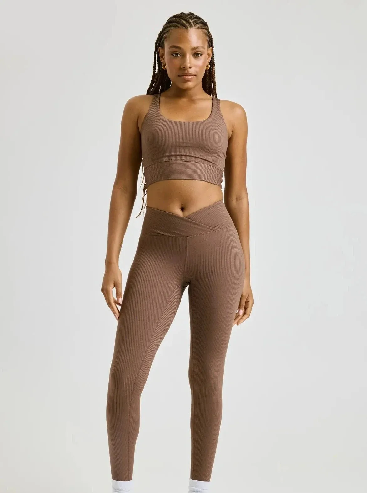 Year Of Ours Rib Gym Bra - Mocha